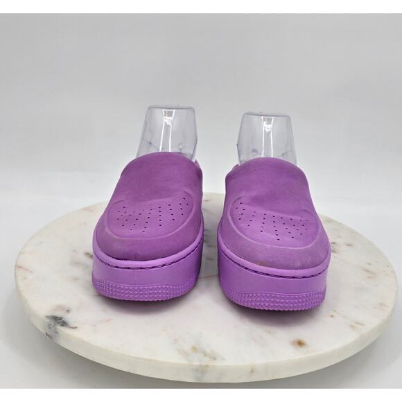 Nike Air Force 1 Mule Slippers – Purple Plush Slide-On Comfort - Picture 2 of 9